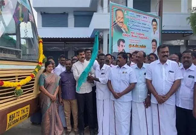 Durai Vaiko launches bus service on Ilayarasanandal route